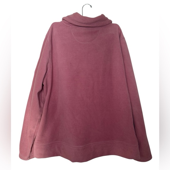 Women's Pink Active Tech Fleece Mock-neck Jacket - Picture 3 of 4